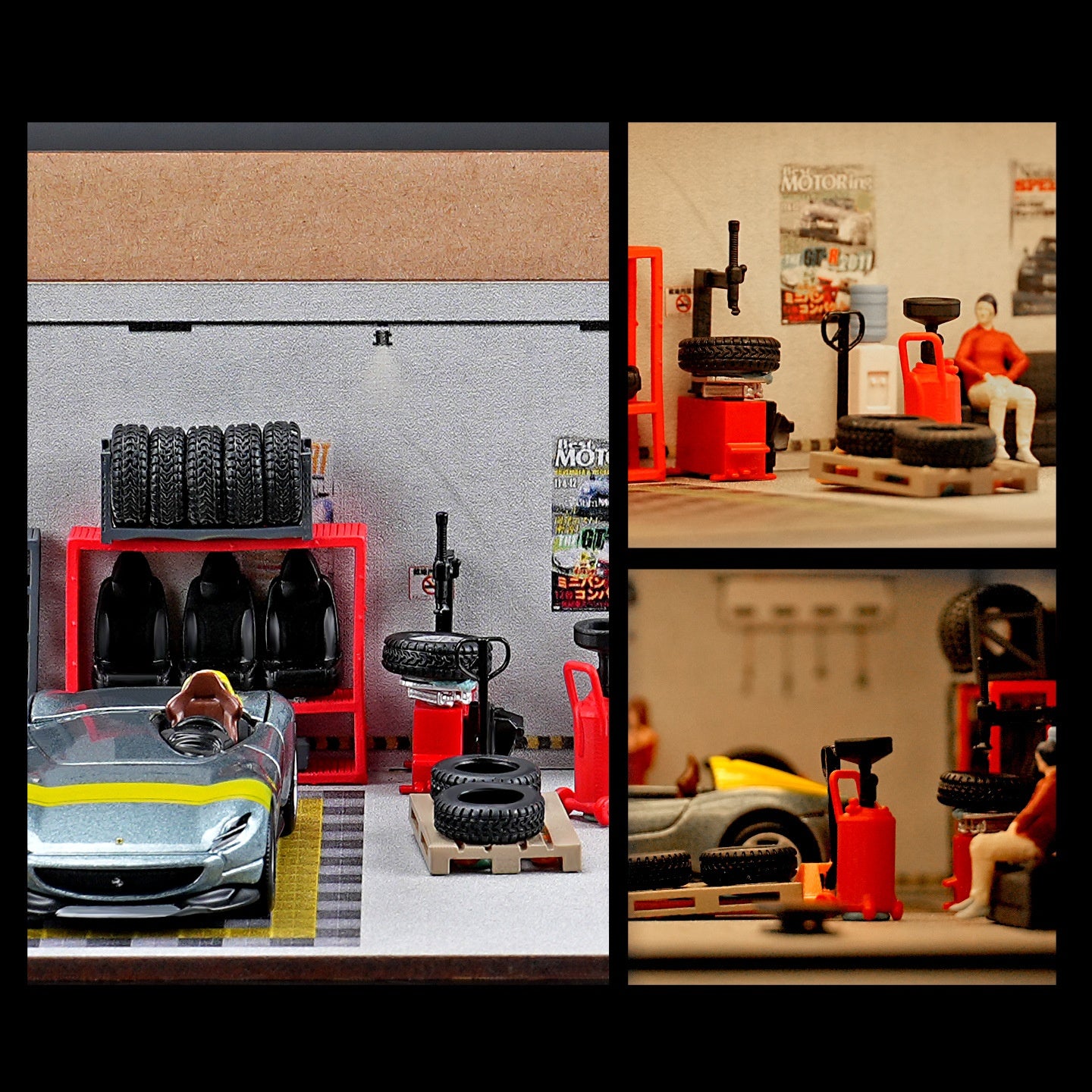 1:64 12点の自動車修理工具セット