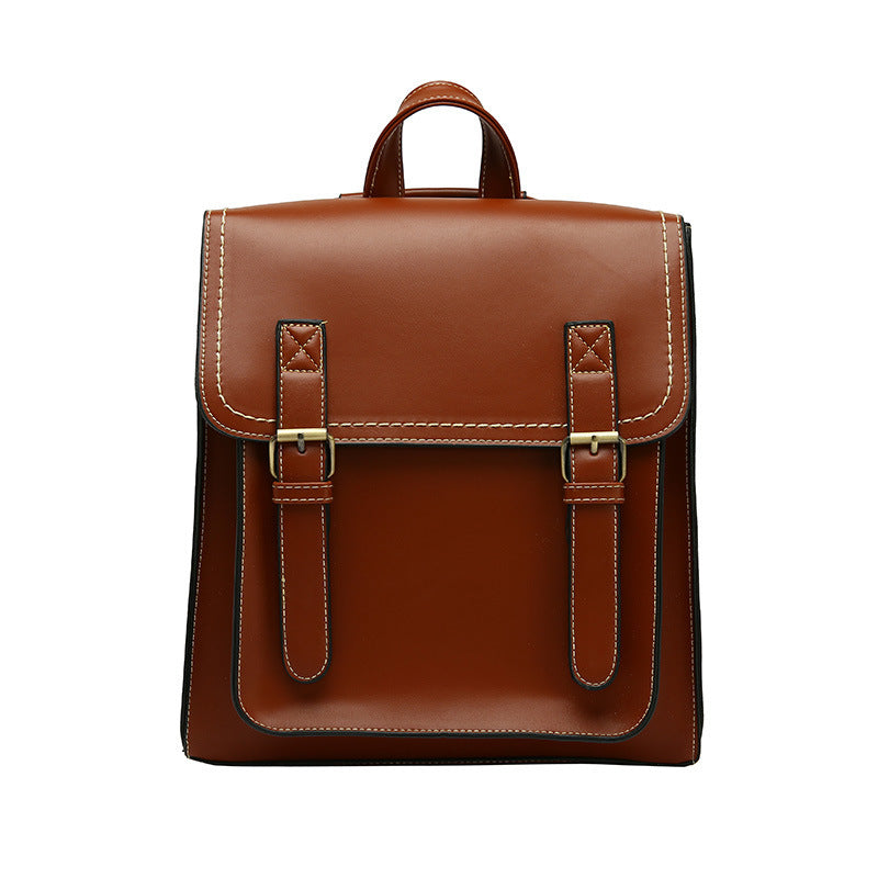 Vintage-Style PU Backpack