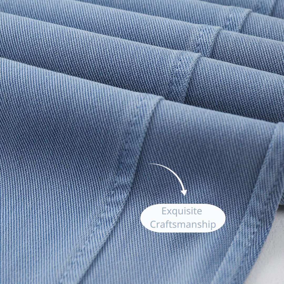 天絲時尚休閒直筒褲