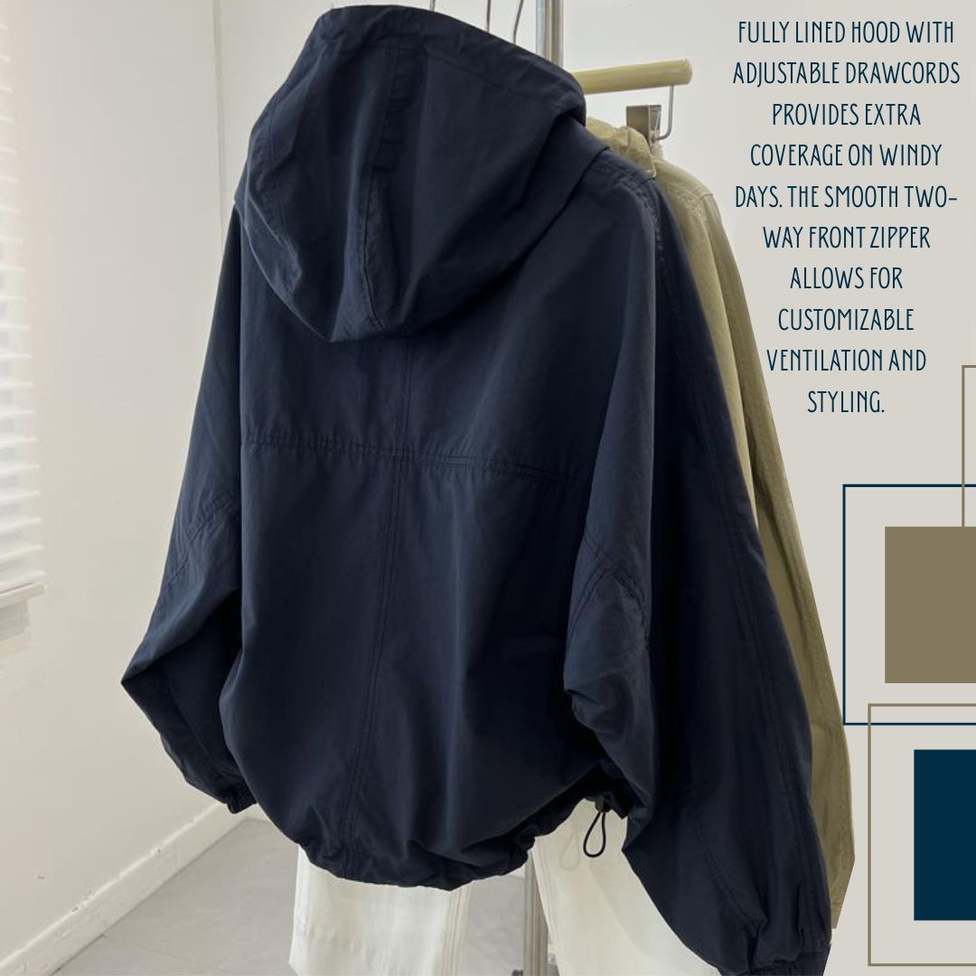Women's Retro-Style Short-Length Hooded Trench Coat