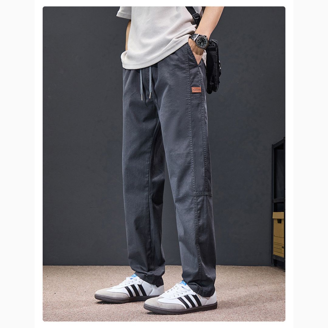 Men's Summer Lightweight Loose-Fit Straight-Leg Casual Pants