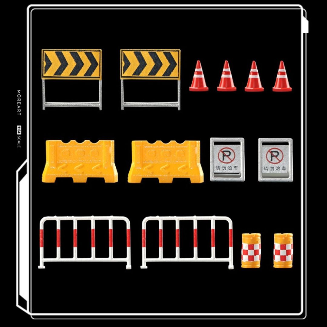 1:64 Traffic Barrier 14-piece Set
