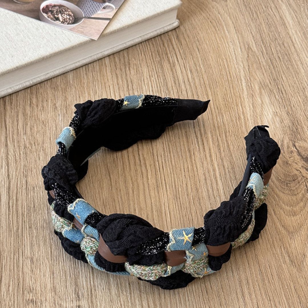 Denim Star Twisted Hairband