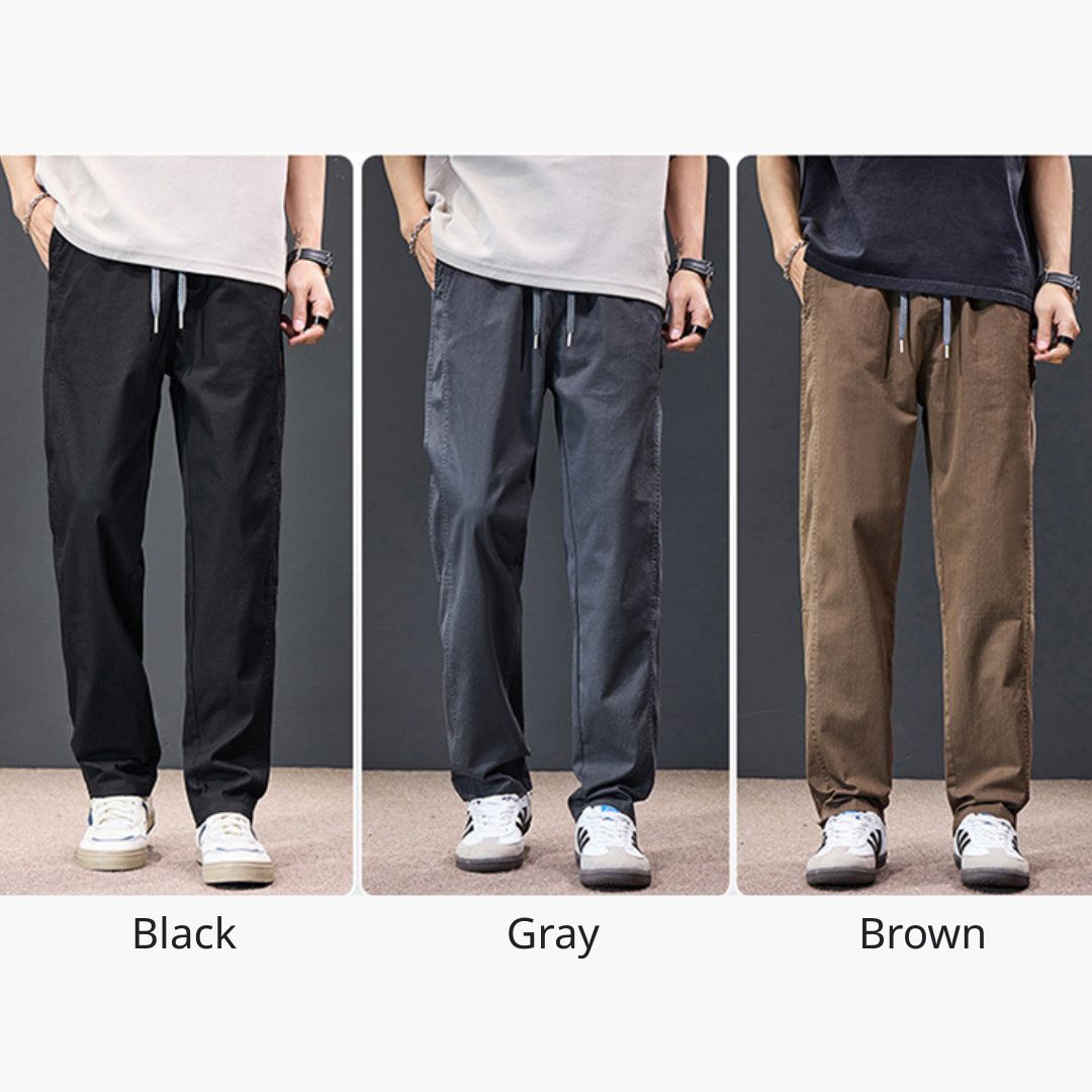 Men's Summer Lightweight Loose-Fit Straight-Leg Casual Pants