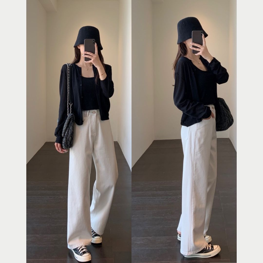 New Straight-Leg Wide-Leg Jeans