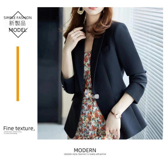 單扣修身西裝外套