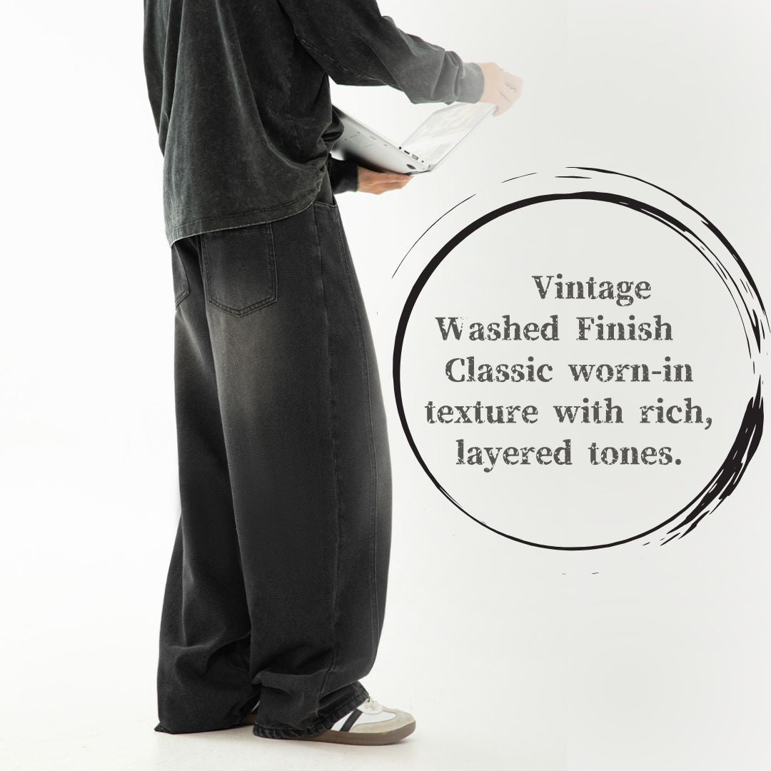 Vintage Washed Oversized Denim Jeans