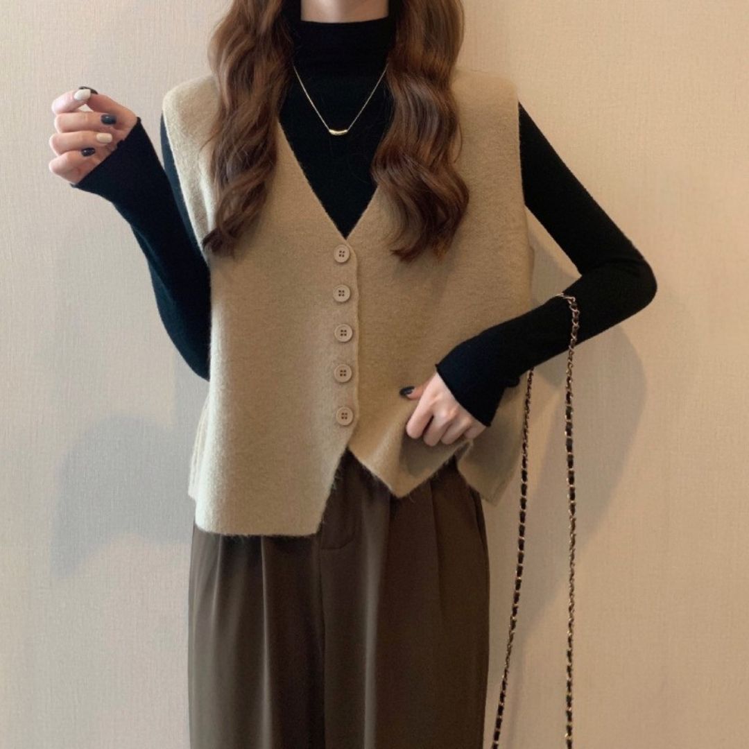 Fall V-neck Knit Vest