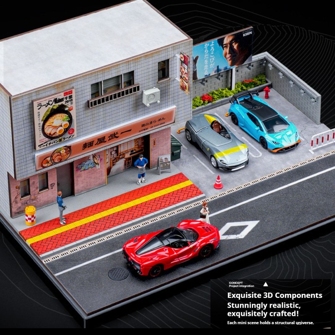1:64 Japanese Ramen Shop Lighting Scene Box