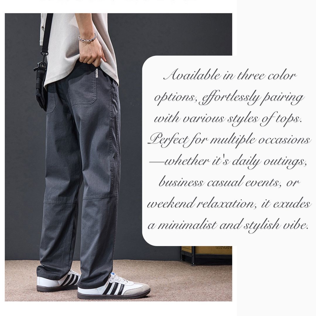 Men's Summer Lightweight Loose-Fit Straight-Leg Casual Pants