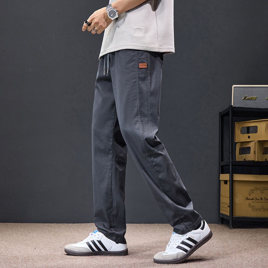 Men's Summer Lightweight Loose-Fit Straight-Leg Casual Pants