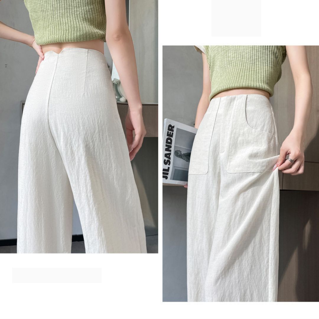 夏季輕薄棉麻冰絲褲