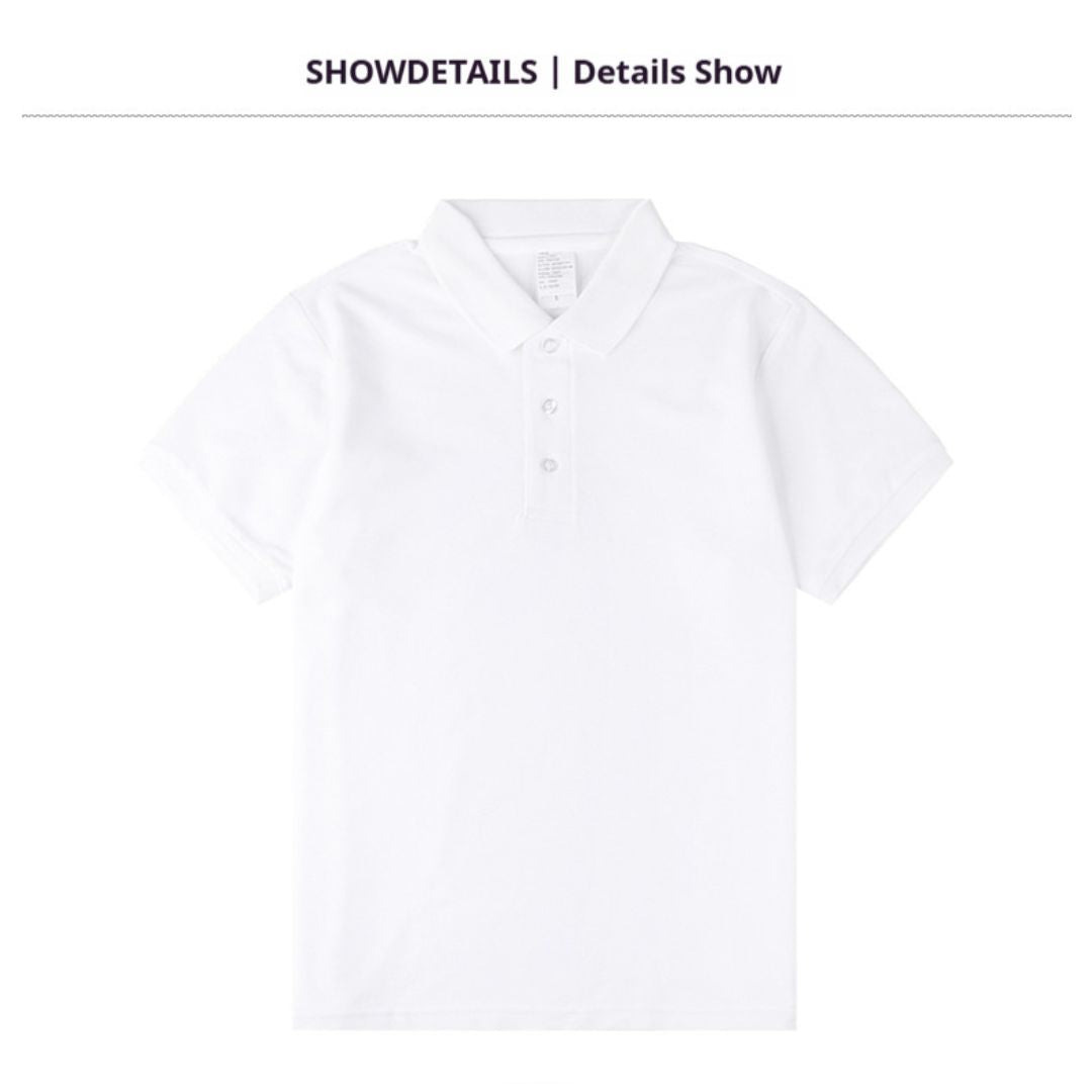 230g純綿素色POLO短袖T恤