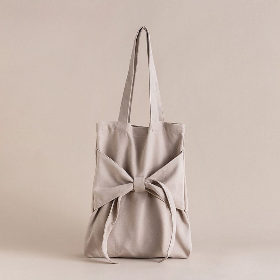 Bowknot Canvas Shoulder Bag