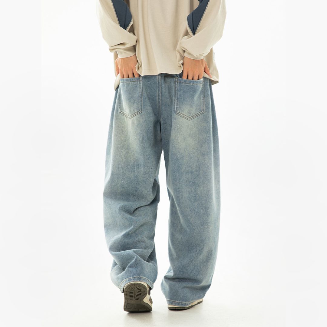 Vintage Washed Oversized Denim Jeans