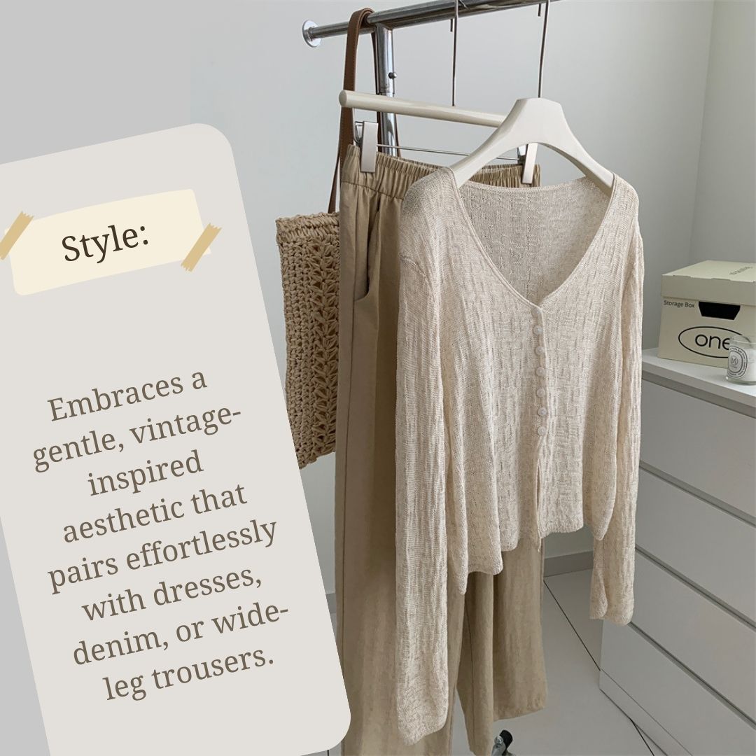 V-Neck Knit Jacket