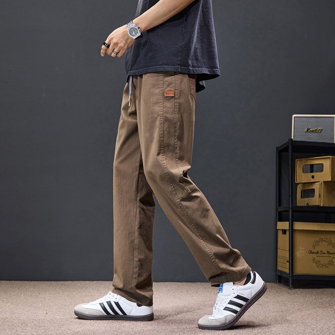 Men's Summer Lightweight Loose-Fit Straight-Leg Casual Pants