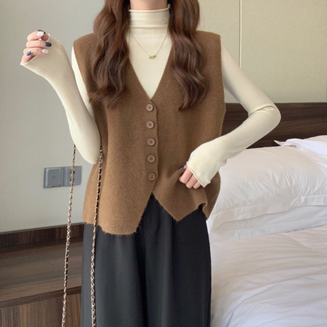 Fall V-neck Knit Vest