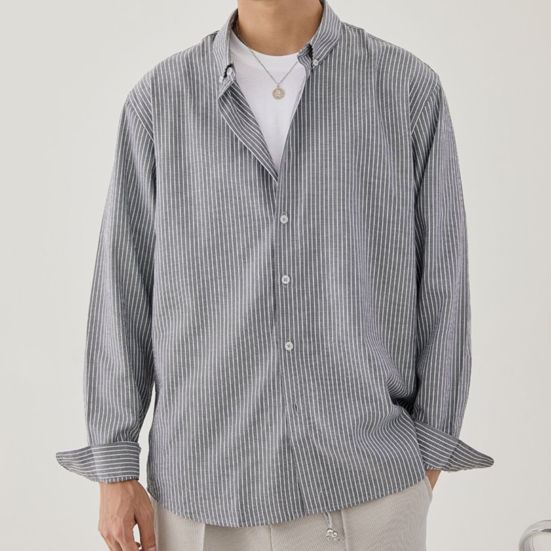 條紋長袖恤衫