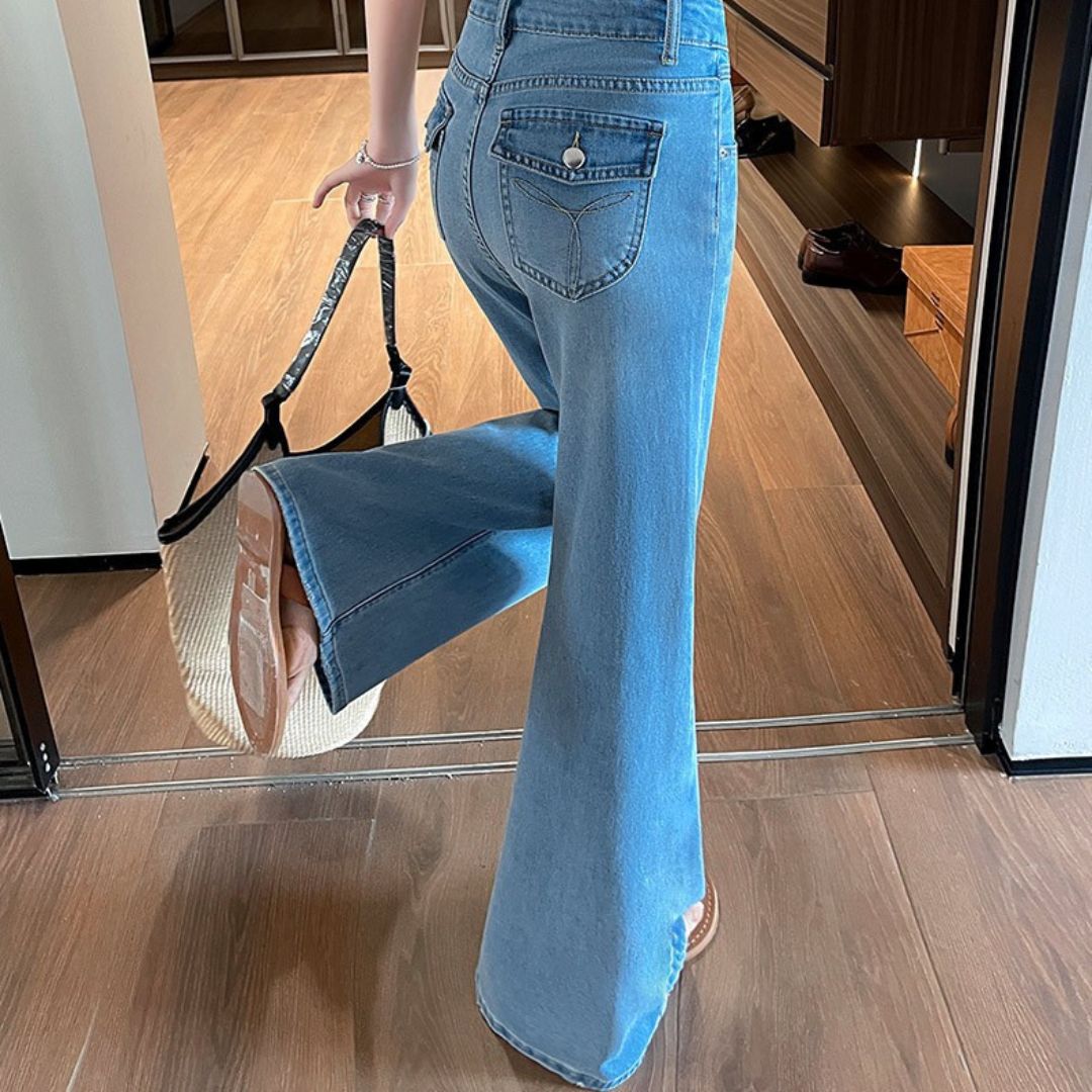 High Waist Slimming Loose Flare Pants