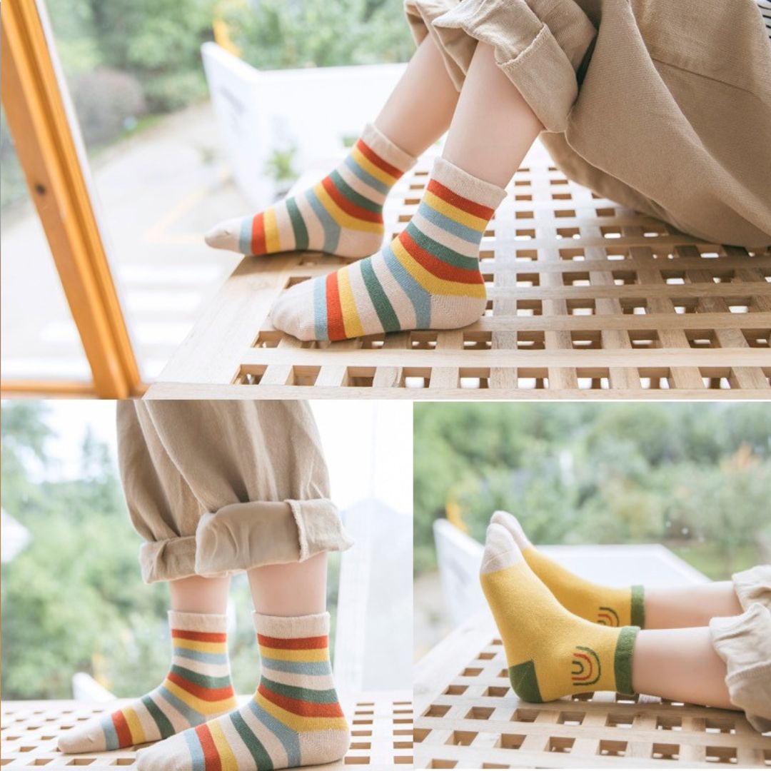 兒童保暖棉質加厚襪子(5雙)