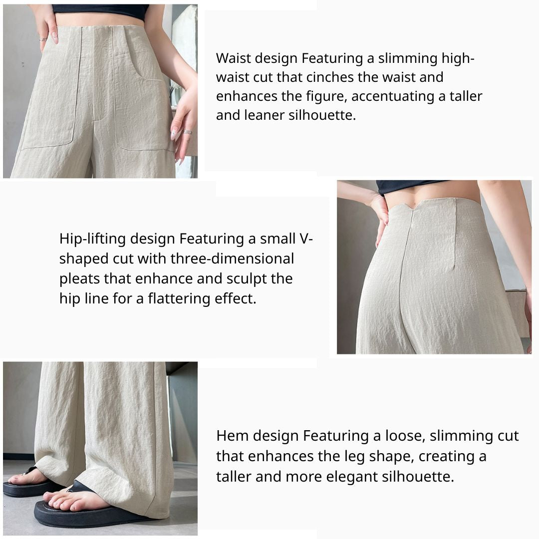 夏季輕薄棉麻冰絲褲