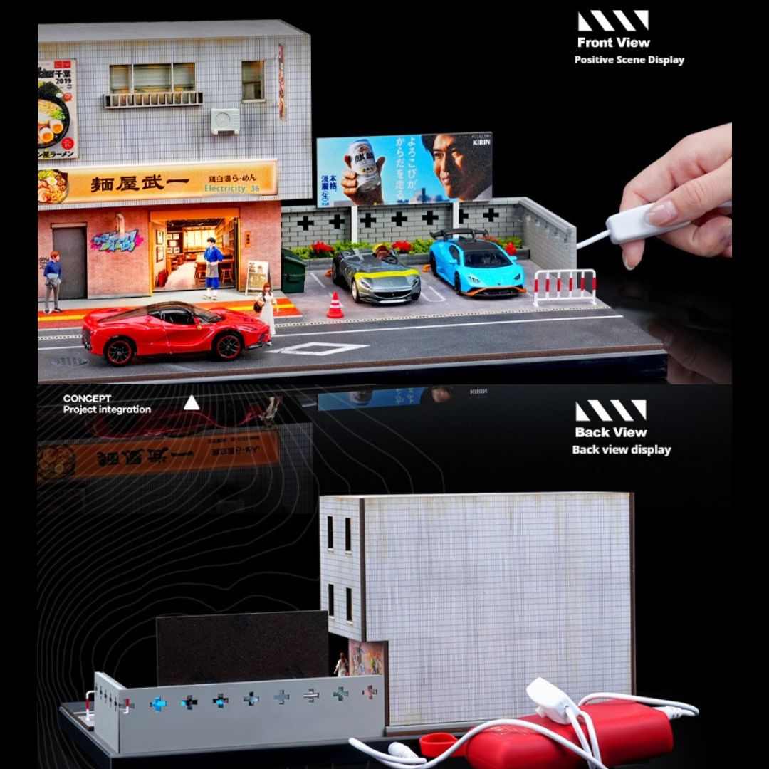 1:64 Japanese Ramen Shop Lighting Scene Box