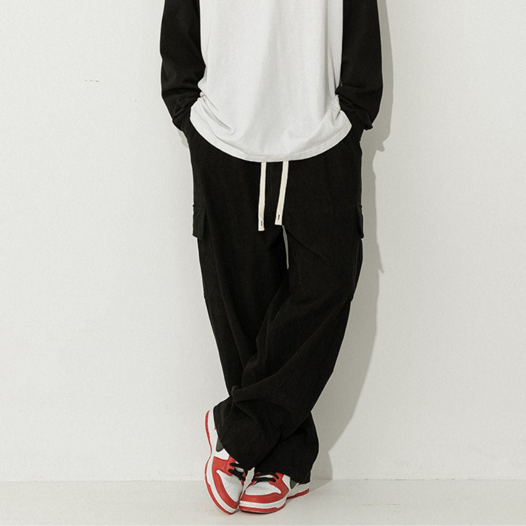 Corduroy Relaxed-Fit Cargo Pants
