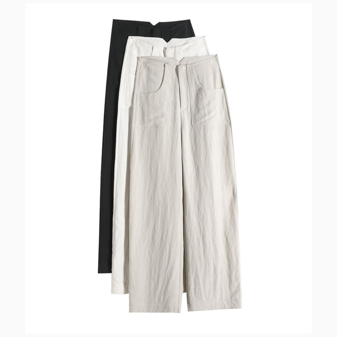 夏季輕薄棉麻冰絲褲