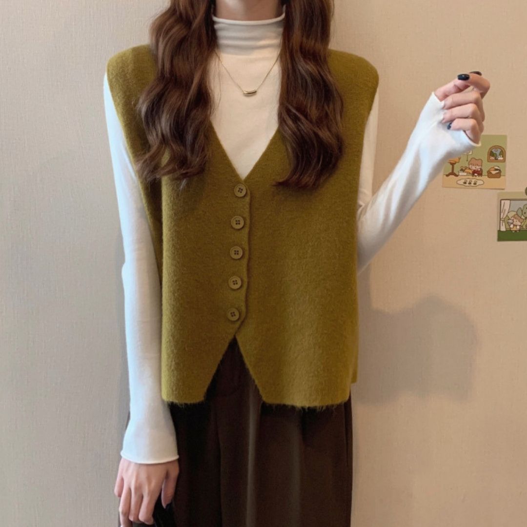 Fall V-neck Knit Vest