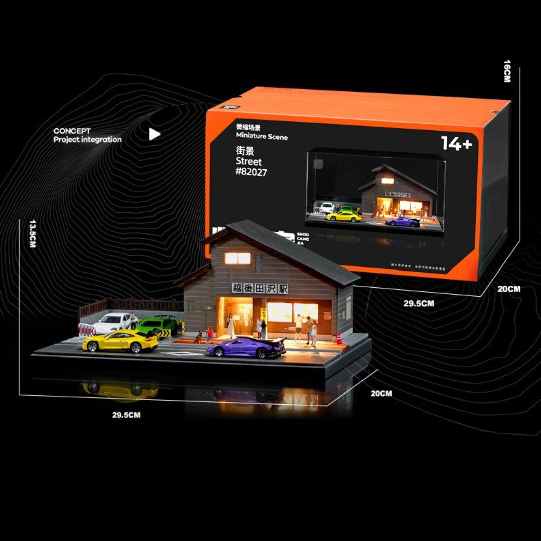 1:64 Japanese Train Station Lighting Scene Box