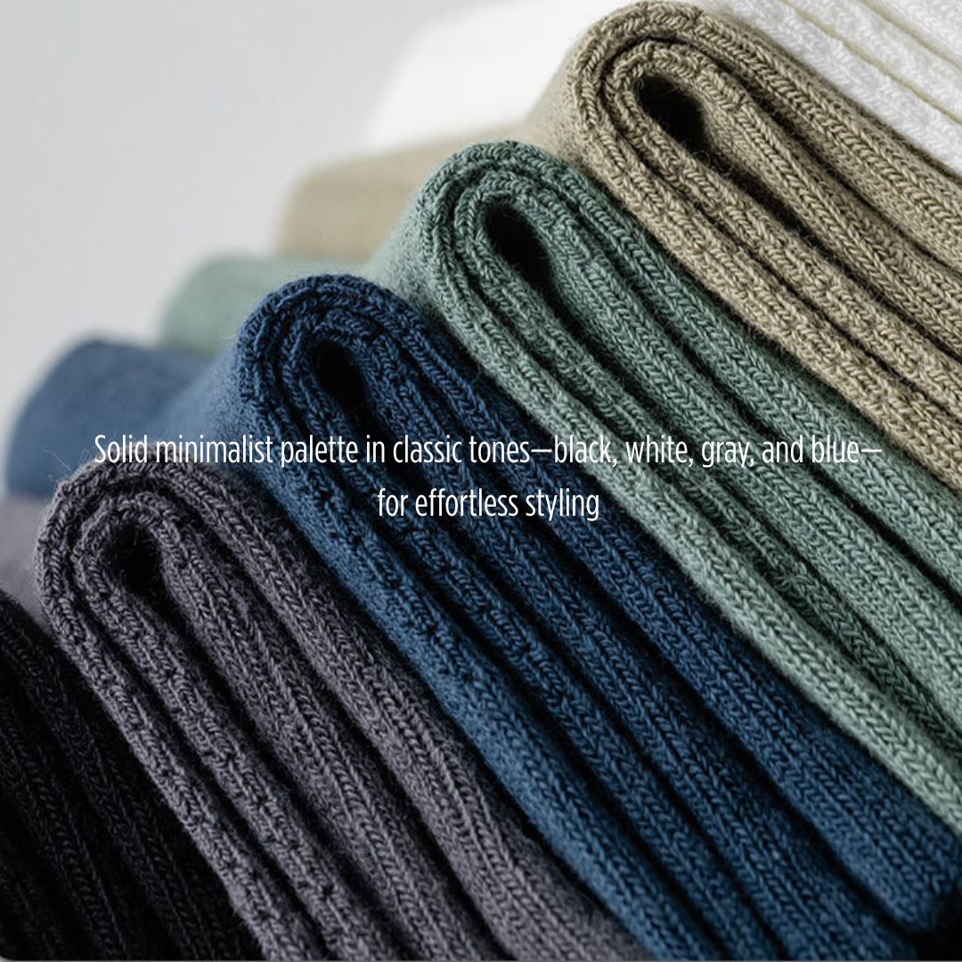 Breathable Sweat-Absorbing Cotton Men's Mid-Calf Socks (Min.2 Pairs)
