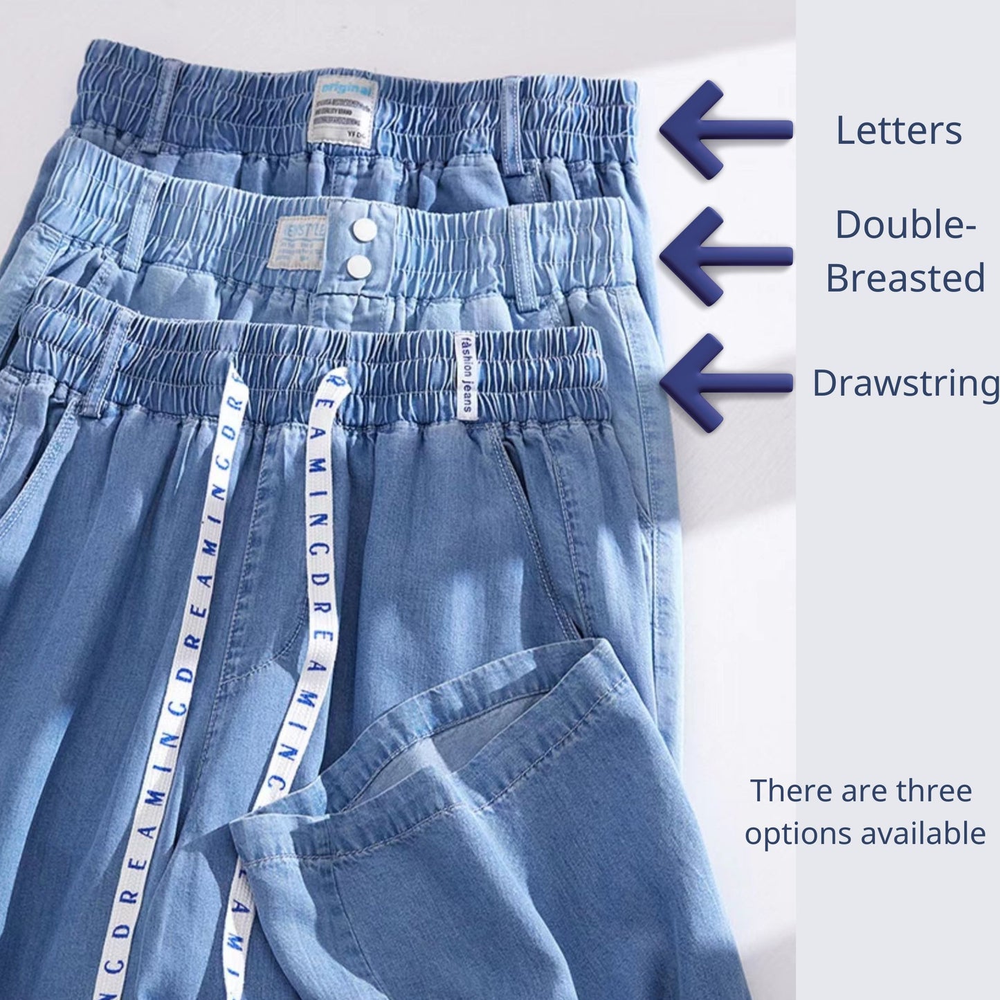 休閒冰絲牛仔褲