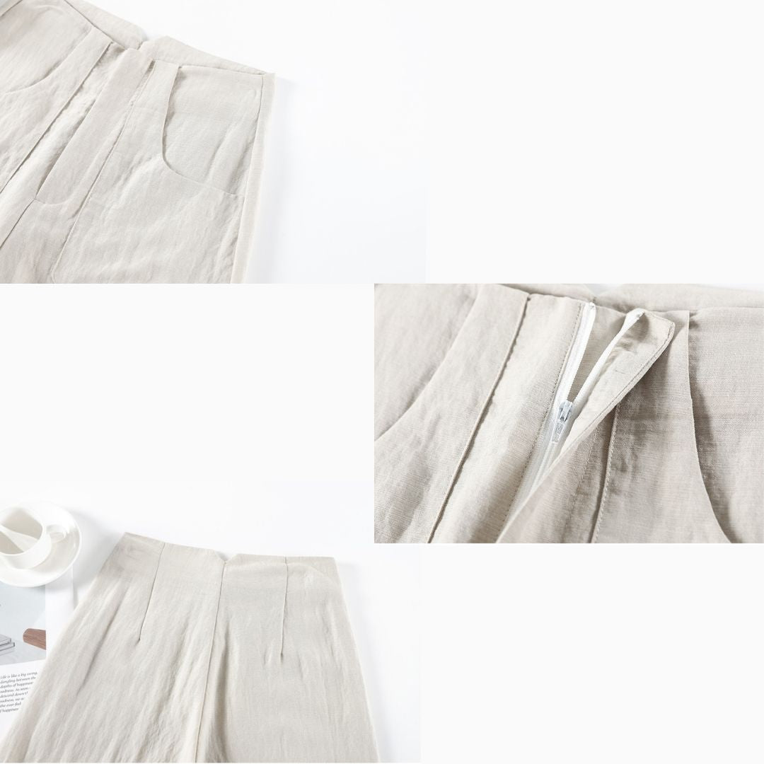 夏季輕薄棉麻冰絲褲