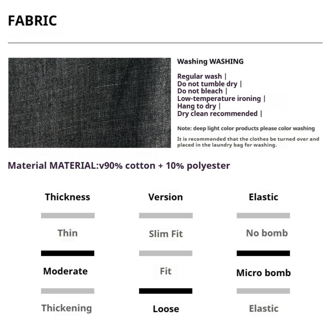 美式復古牛仔長袖襯衫