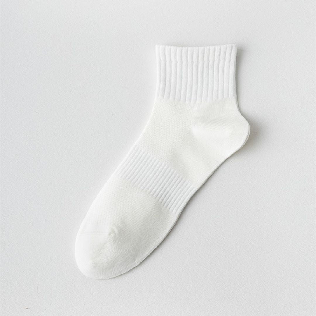 Breathable Sweat-Absorbing Cotton Men's Mid-Calf Socks (Min.2 Pairs)