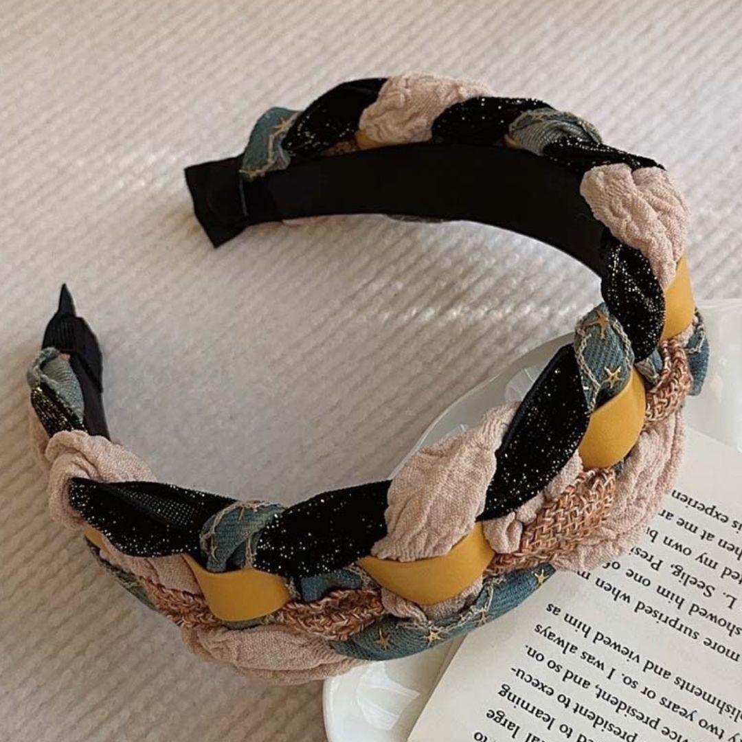 Denim Star Twisted Hairband