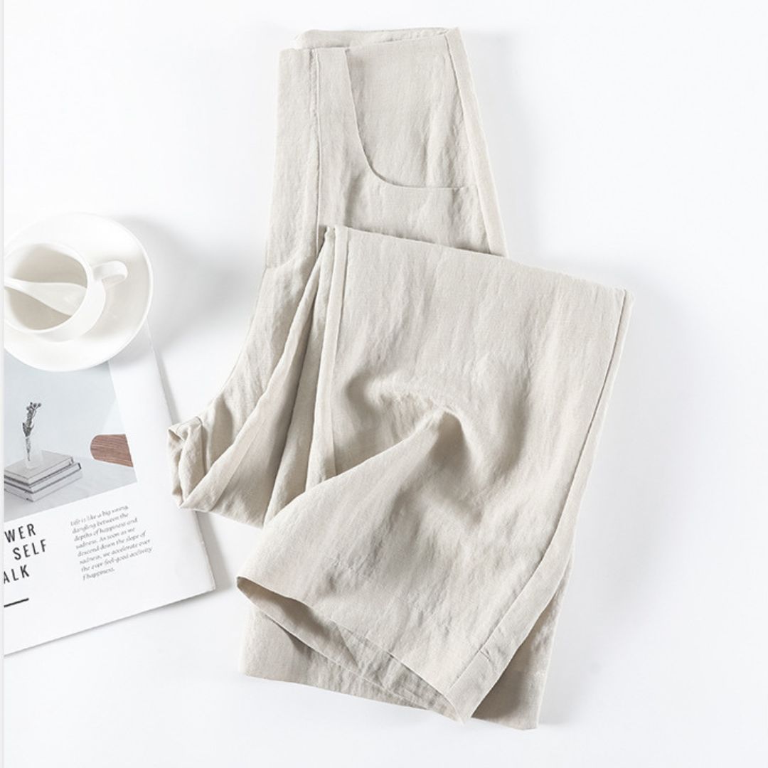 夏季輕薄棉麻冰絲褲