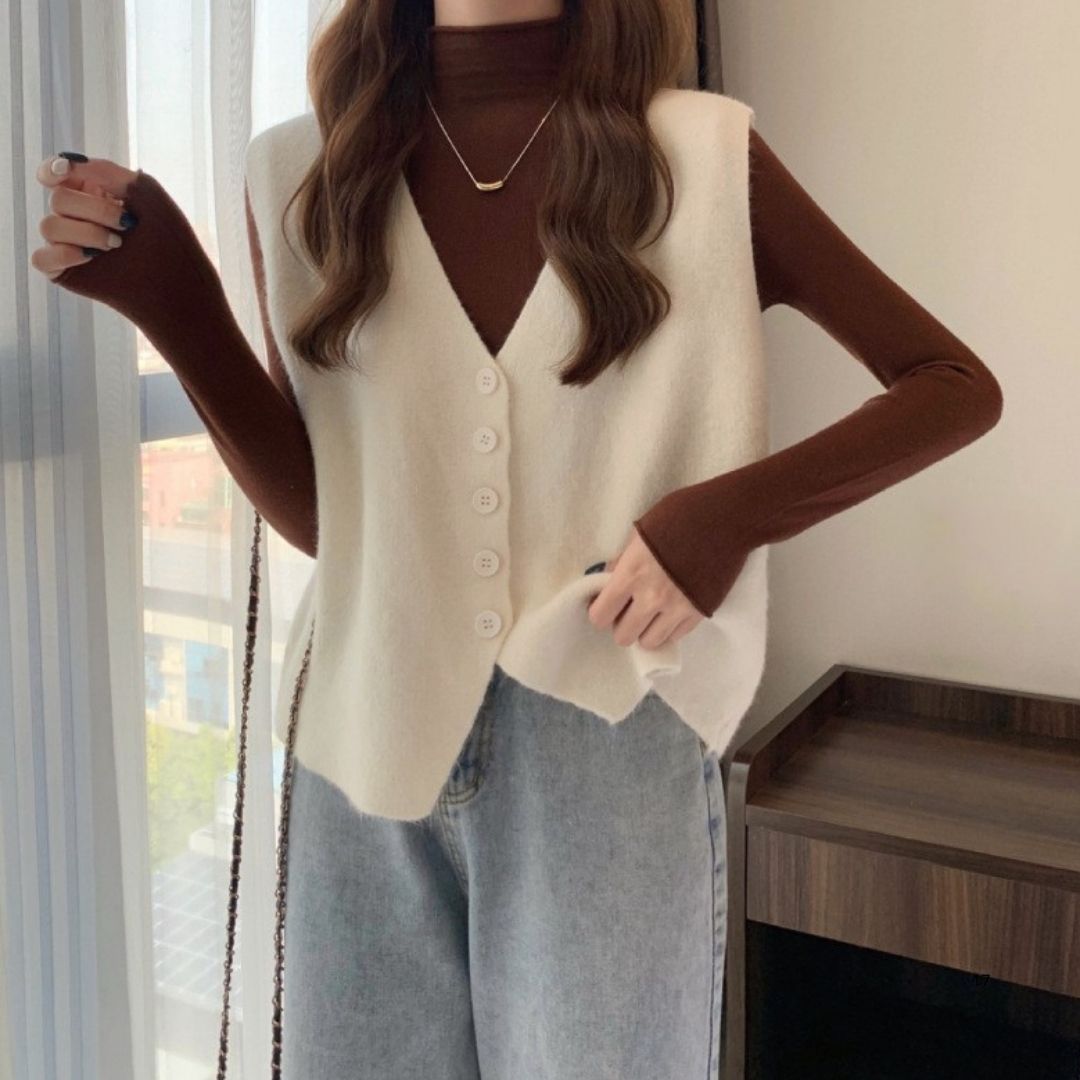 Fall V-neck Knit Vest