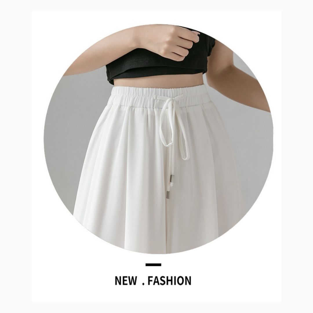 飄逸百褶雪紡褲