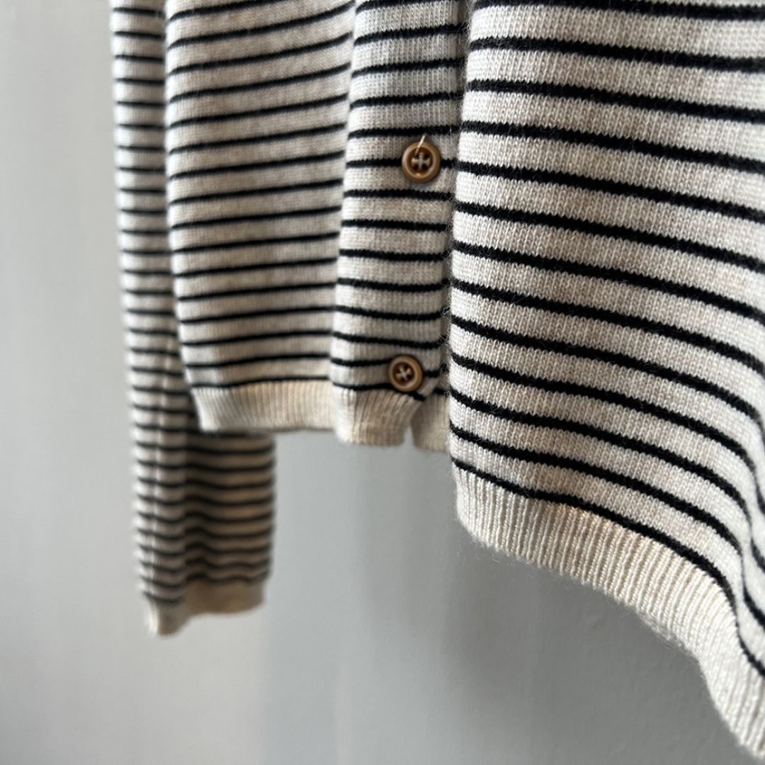 Women's Color-Block Striped Knit Round-Neck Jacket
