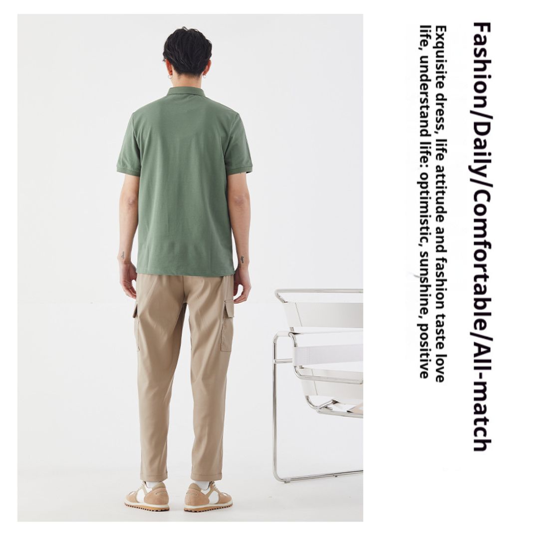 短袖純色翻領T恤