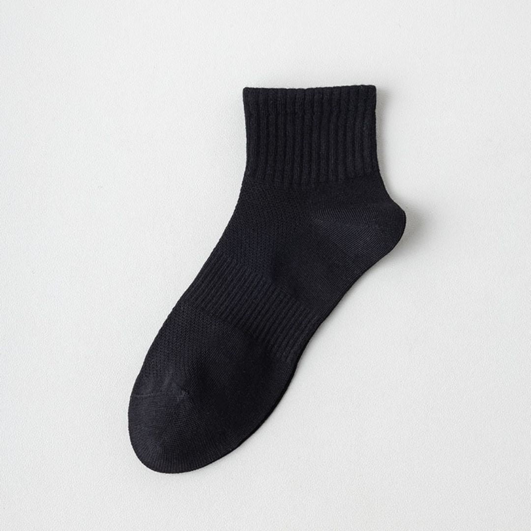 Breathable Sweat-Absorbing Cotton Men's Mid-Calf Socks (Min.2 Pairs)