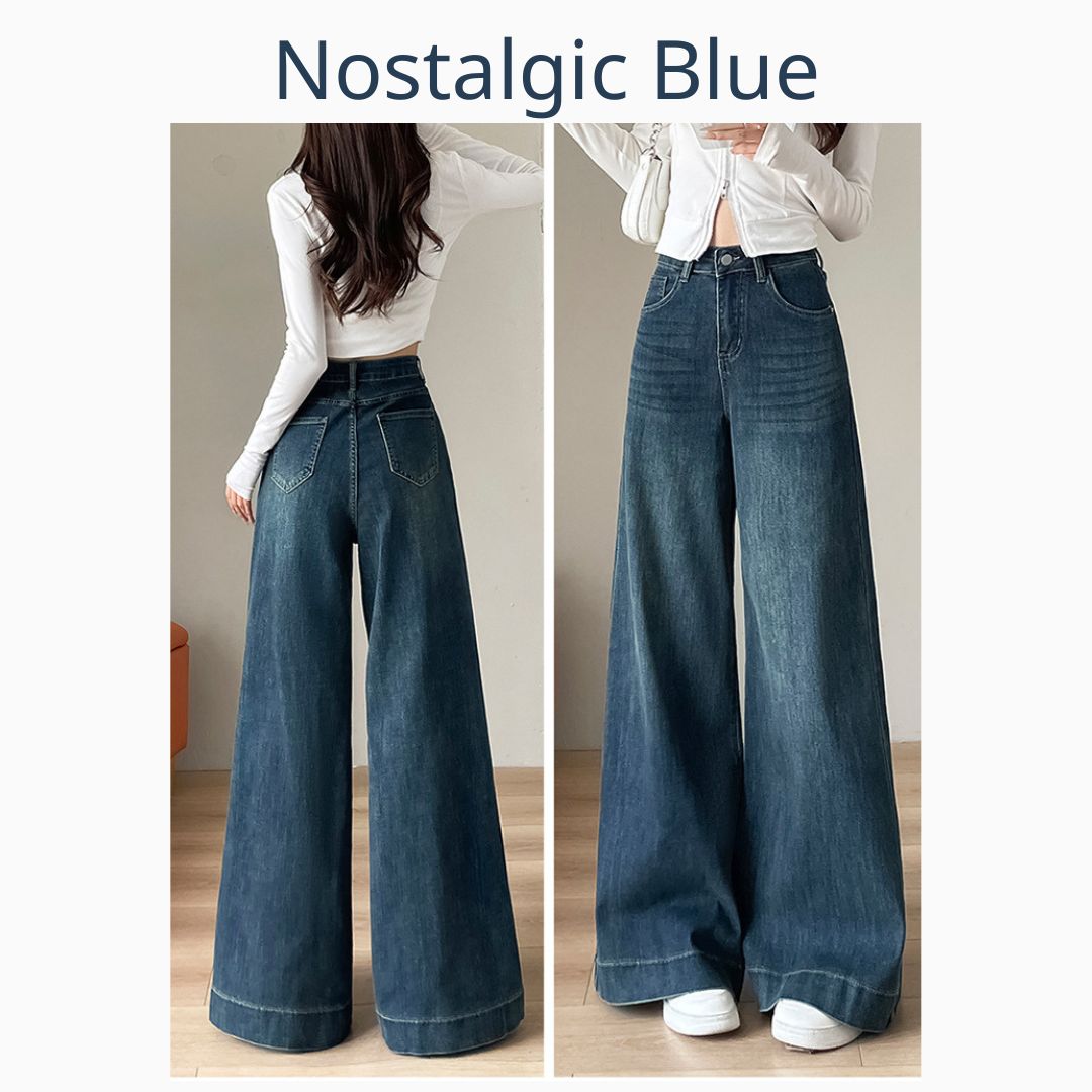 高腰寬鬆喇叭褲