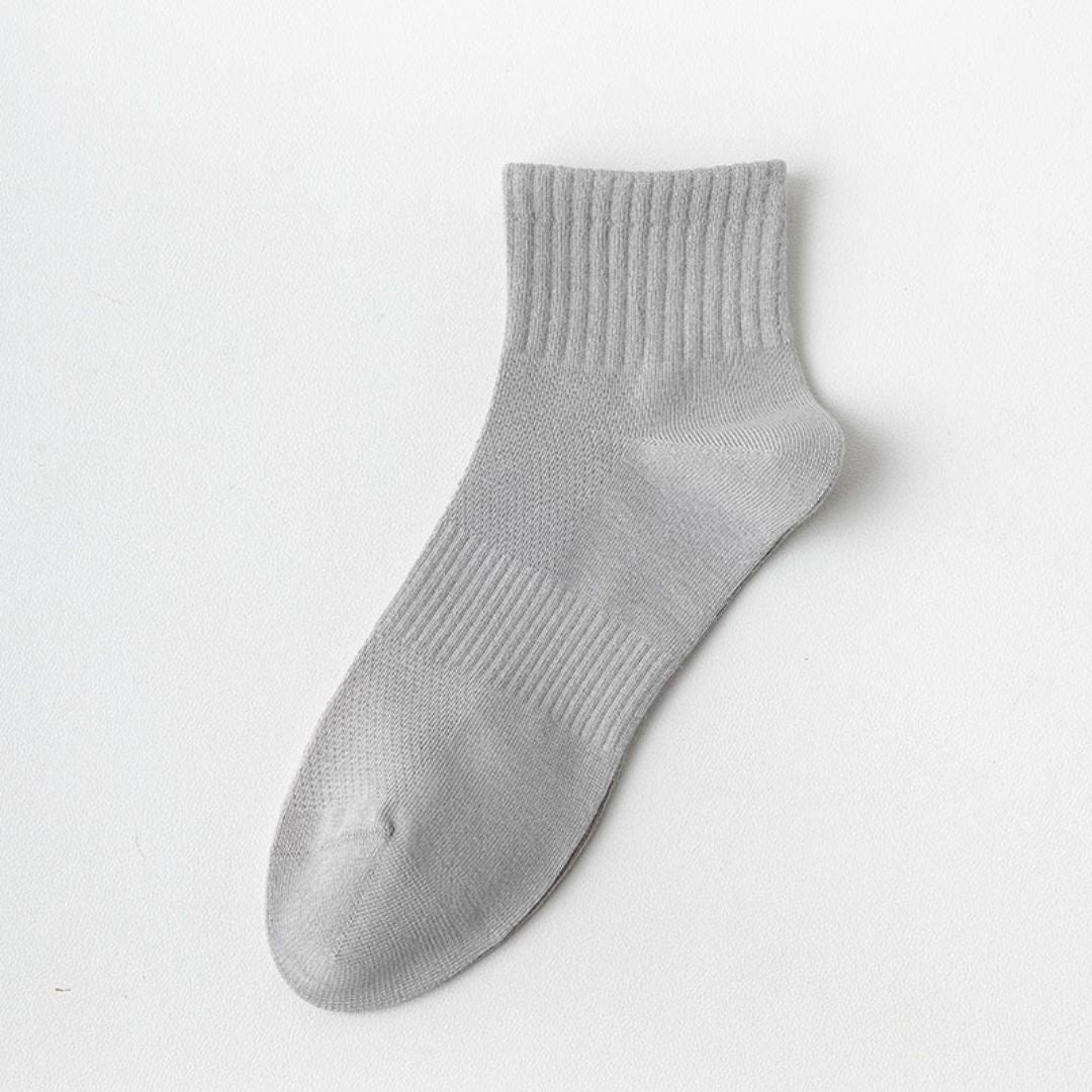 Breathable Sweat-Absorbing Cotton Men's Mid-Calf Socks (Min.2 Pairs)