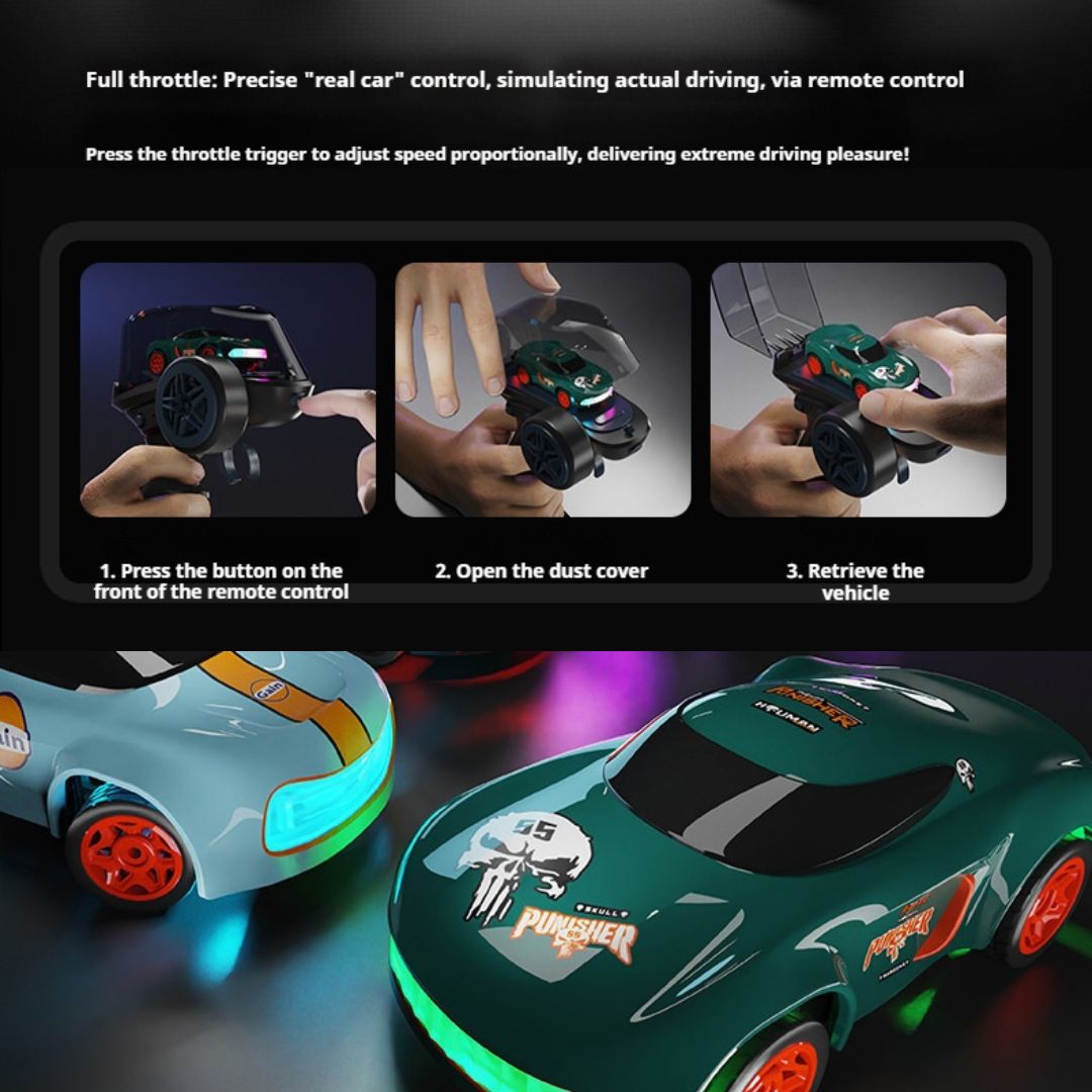 1:64 Mini LED Remote Control Racing Car