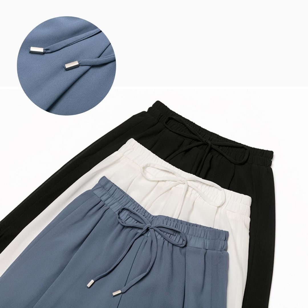 飄逸百褶雪紡褲