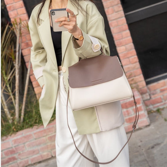 真皮單肩斜孭包