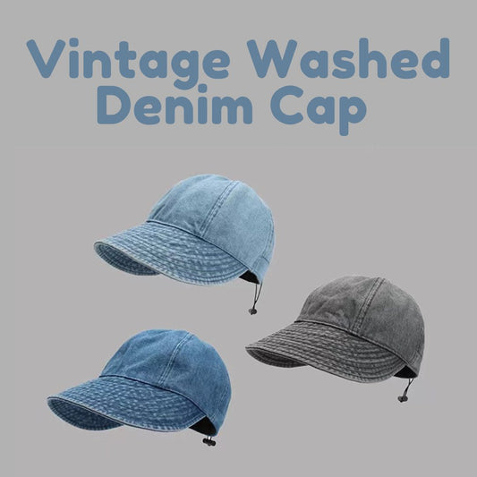 復古水洗牛仔帽