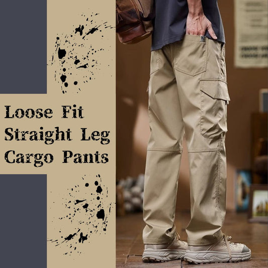 寬鬆直筒工裝褲